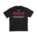 Back view of the black Dirtside Co Motoclub graphic T-shirt
