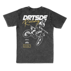 Back view of the DRTSDE Racing heavyweight graphic tee