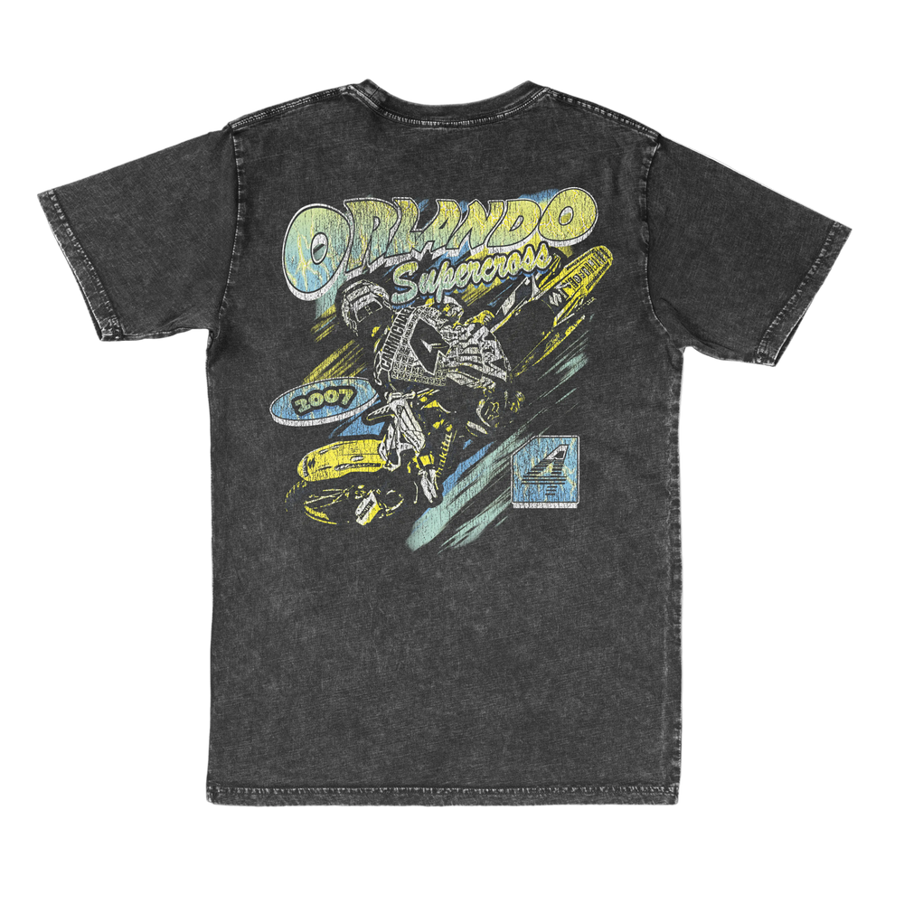 Back view of the Dirtside Co Orlando 07 motocross graphic tee